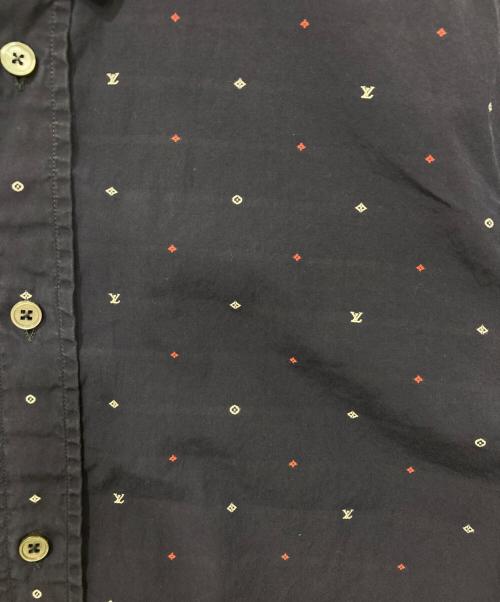 LOUIS VUITTON（ルイ ヴィトン）LOUIS VUITTON (ルイ ヴィトン) モノグラム刺繍シャツ ネイビー サイズ:Lの古着・服飾アイテム