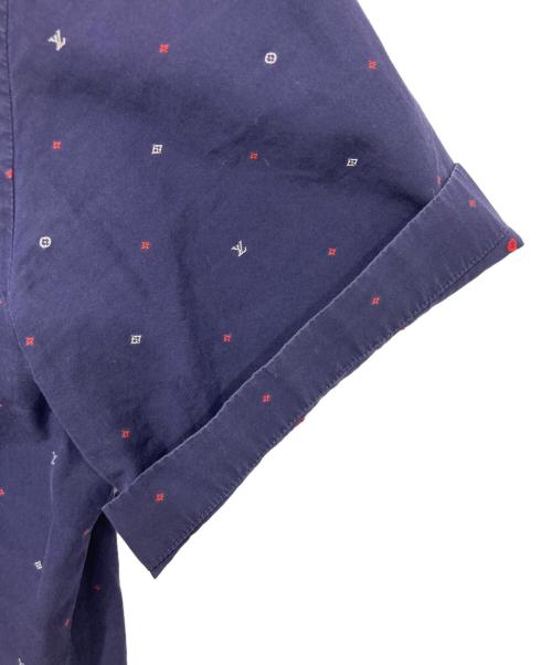 LOUIS VUITTON（ルイ ヴィトン）LOUIS VUITTON (ルイ ヴィトン) モノグラム刺繍シャツ ネイビー サイズ:Lの古着・服飾アイテム