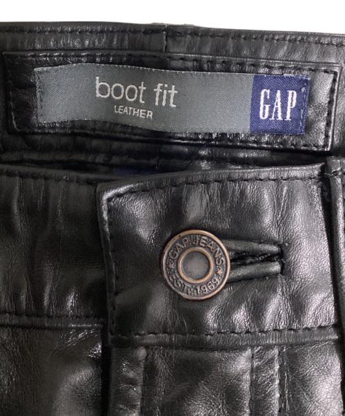GAP（ギャップ）GAP (ギャップ) boot fit LEATHER PANTS ブラック サイズ:W28の古着・服飾アイテム