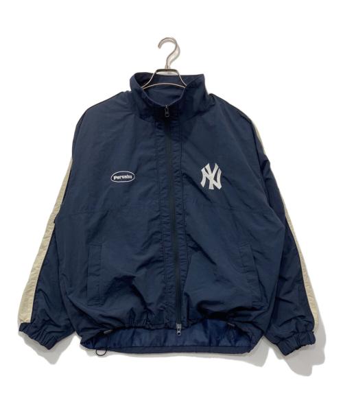 PERUSHU（ペルーシュ）Perushu (ペルーシュ) MLB (エムエルビー) ナイロンジャケット ネイビー サイズ:Mの古着・服飾アイテム