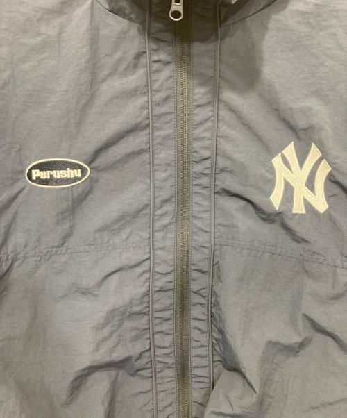 PERUSHU（ペルーシュ）Perushu (ペルーシュ) MLB (エムエルビー) ナイロンジャケット ネイビー サイズ:Mの古着・服飾アイテム
