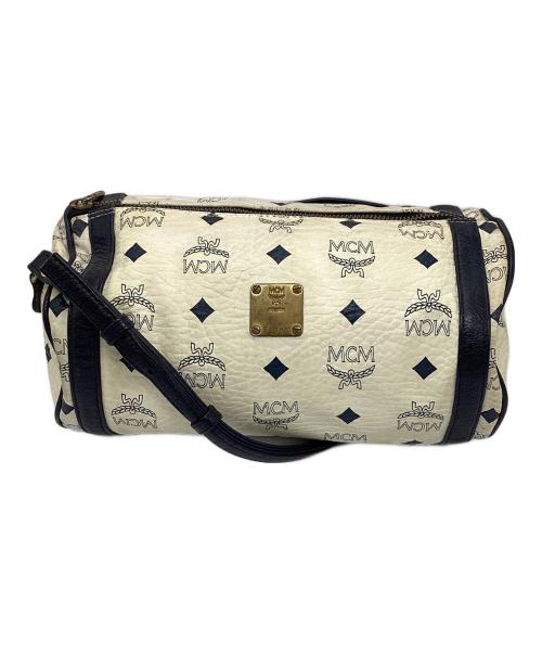 MCM（エムシーエム）MCM (エムシーエム) ショルダーバッグ ホワイト×ネイビーの古着・服飾アイテム