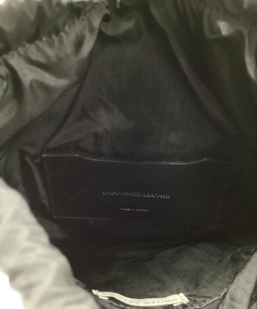 UNITED ARROWS（ユナイテッドアローズ）UNITED ARROWS (ユナイテッドアローズ) UNFINISHED LEATHER/巾着バッグ ブラック サイズ:-の古着・服飾アイテム