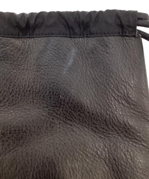 UNITED ARROWS（ユナイテッドアローズ）UNITED ARROWS (ユナイテッドアローズ) UNFINISHED LEATHER/巾着バッグ ブラック サイズ:-の古着・服飾アイテム