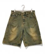 Trendt Visionトレンドビジョン）の古着「デニムハーフパンツ」｜ブルー