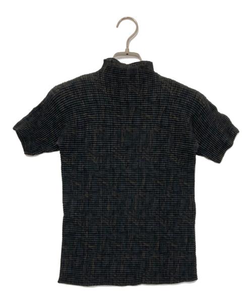 issey miyake whitelabel（イッセイミヤケホワイトレーベル）issey miyake whitelabel (イッセイミヤケホワイトレーベル) プリーツブラウス ブラック サイズ:Ｍの古着・服飾アイテム