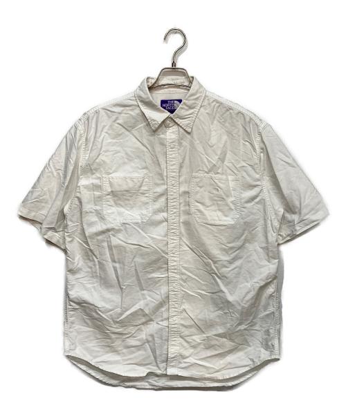THE NORTHFACE PURPLELABEL（ザ・ノースフェイス パープルレーベル）THE NORTHFACE PURPLELABEL (ザ・ノースフェイス パープルレーベル) Cotton Polyester OX H/S Shirt ホワイト サイズ:Lの古着・服飾アイテム