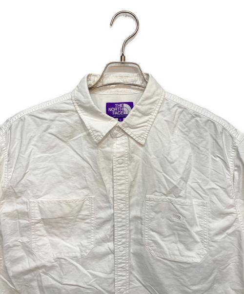 THE NORTHFACE PURPLELABEL（ザ・ノースフェイス パープルレーベル）THE NORTHFACE PURPLELABEL (ザ・ノースフェイス パープルレーベル) Cotton Polyester OX H/S Shirt ホワイト サイズ:Lの古着・服飾アイテム