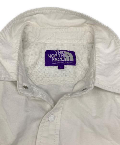 THE NORTHFACE PURPLELABEL（ザ・ノースフェイス パープルレーベル）THE NORTHFACE PURPLELABEL (ザ・ノースフェイス パープルレーベル) Cotton Polyester OX H/S Shirt ホワイト サイズ:Lの古着・服飾アイテム