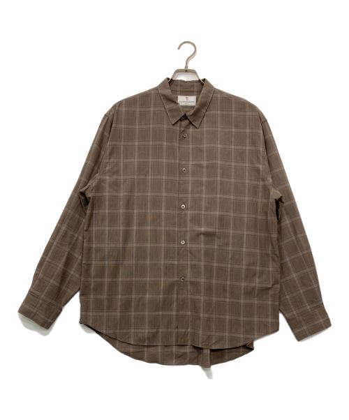 mb（エムビー）mb (エムビー) ハイエンド尾州ウールドレスシャツ グレー サイズ:Lの古着・服飾アイテム