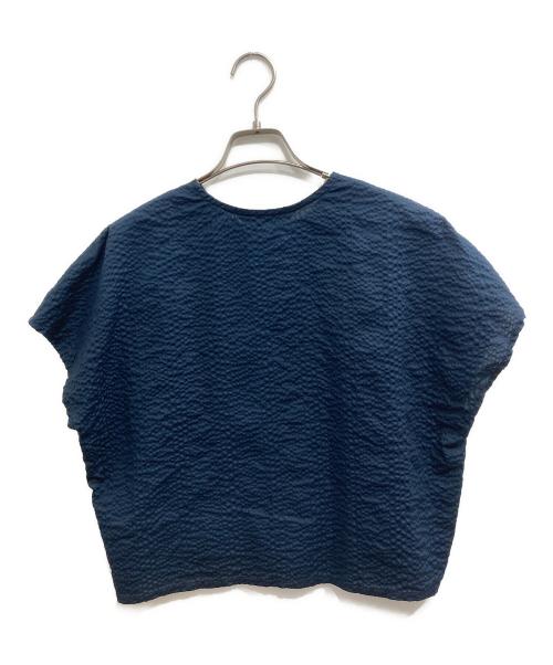 mizuiro-ind（ミズイロインド）mizuiro-ind (ミズイロインド) wave crew neck shirt ネイビー サイズ:-の古着・服飾アイテム