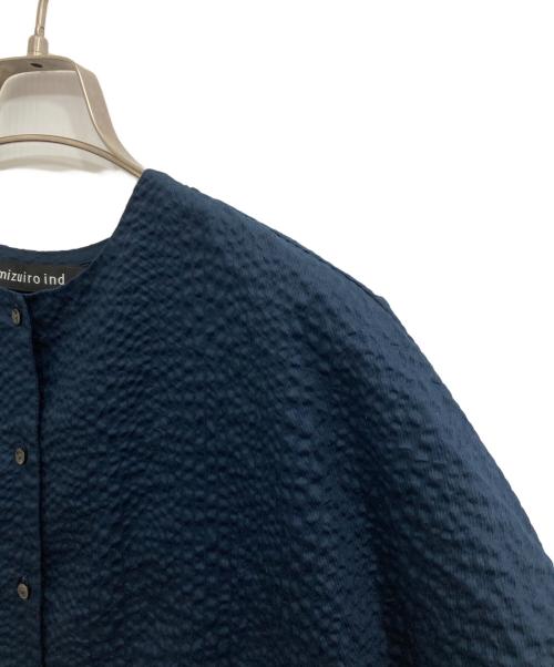 mizuiro-ind（ミズイロインド）mizuiro-ind (ミズイロインド) wave crew neck shirt ネイビー サイズ:-の古着・服飾アイテム