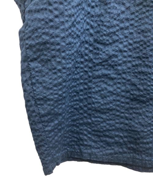 mizuiro-ind（ミズイロインド）mizuiro-ind (ミズイロインド) wave crew neck shirt ネイビー サイズ:-の古着・服飾アイテム