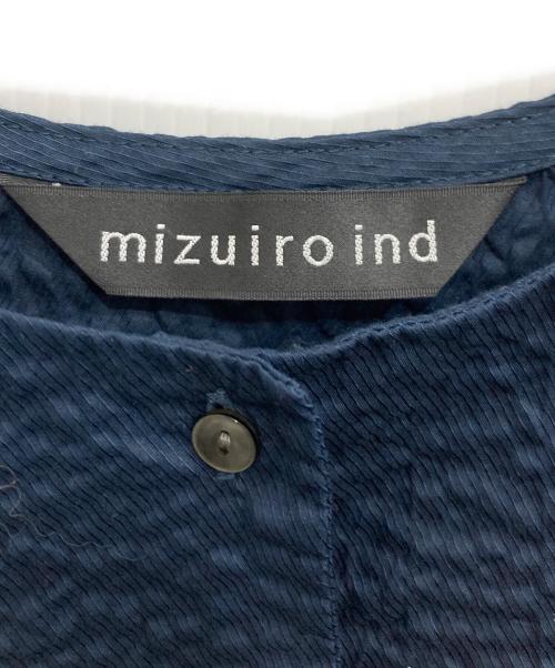 mizuiro-ind（ミズイロインド）mizuiro-ind (ミズイロインド) wave crew neck shirt ネイビー サイズ:-の古着・服飾アイテム
