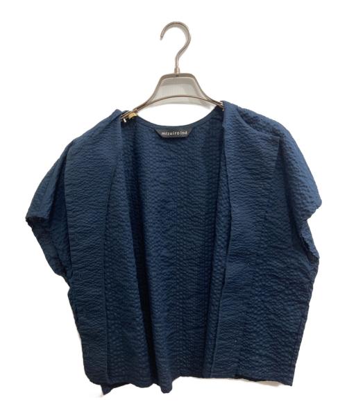 mizuiro-ind（ミズイロインド）mizuiro-ind (ミズイロインド) wave crew neck shirt ネイビー サイズ:-の古着・服飾アイテム