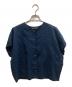 mizuiro-ind（ミズイロインド）の古着「wave crew neck shirt」｜ネイビー