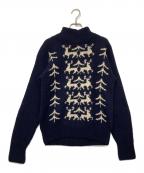 45rpm45アールピーエム）の古着「カウチンセーター」｜ネイビー