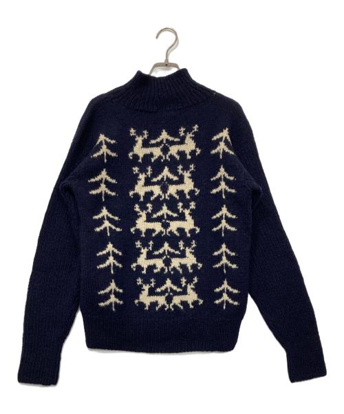 45rpm（45アールピーエム）45rpm (45アールピーエム) カウチンセーター ネイビー サイズ:記載なしの古着・服飾アイテム