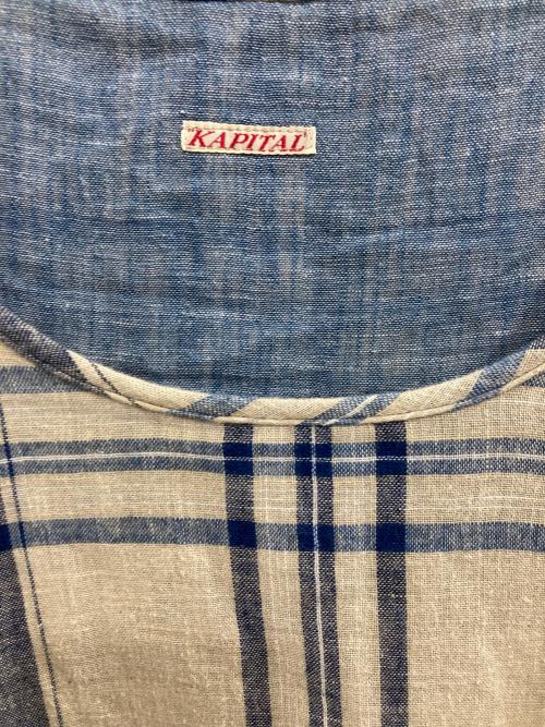 KAPITAL（キャピタル）KAPITAL (キャピタル) コットンチェックワンピース ベージュ サイズ:1の古着・服飾アイテム