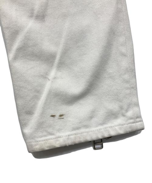 JOHN LAWRENCE SULLIVAN（ジョン ローレンス サリバン）JOHN LAWRENCE SULLIVAN (ジョン ローレンス サリバン) BLEACHED DENIM ZIPPED PANTS ホワイト サイズ:44の古着・服飾アイテム