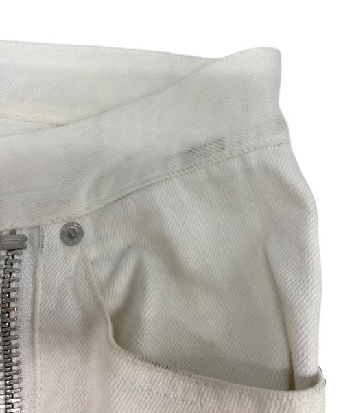 JOHN LAWRENCE SULLIVAN（ジョン ローレンス サリバン）JOHN LAWRENCE SULLIVAN (ジョン ローレンス サリバン) BLEACHED DENIM ZIPPED PANTS ホワイト サイズ:44の古着・服飾アイテム