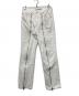 JOHN LAWRENCE SULLIVAN（ジョン ローレンス サリバン）の古着「BLEACHED DENIM ZIPPED PANTS」｜ホワイト