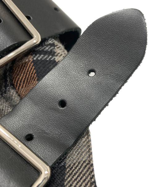 O'NEIL OF DUBLIN（オニールオブダブリン）O'NEIL OF DUBLIN (オニールオブダブリン) プリーツキルトロングスカート グレー×ブラウン サイズ:Mの古着・服飾アイテム