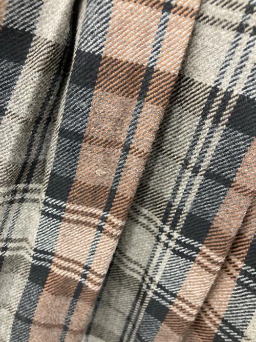 O'NEIL OF DUBLIN（オニールオブダブリン）O'NEIL OF DUBLIN (オニールオブダブリン) プリーツキルトロングスカート グレー×ブラウン サイズ:Mの古着・服飾アイテム