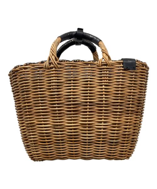 ebagos（エバゴス）ebagos (エバゴス) カゴバッグ ベージュ×ブラックの古着・服飾アイテム