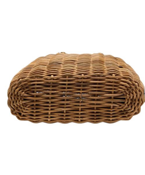 ebagos（エバゴス）ebagos (エバゴス) カゴバッグ ベージュ×ブラックの古着・服飾アイテム