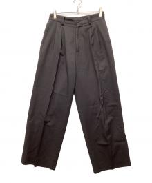 stein（シュタイン）の古着「LONG WIDE TROUSERS/ロングワイドトラウザー」｜DARK CHARCOAL