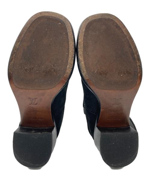 LOUIS VUITTON（ルイ ヴィトン）LOUIS VUITTON (ルイ ヴィトン) ヌバックジョッパーブーツ ブラック サイズ:34　1/2の古着・服飾アイテム