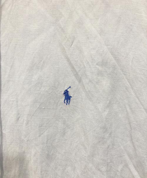 RALPH LAUREN（ラルフローレン）RALPH LAUREN (ラルフローレン) BLAKE ポニー刺繍 シルクリネンオーバーサイズシャツ ブルー サイズ:Lの古着・服飾アイテム