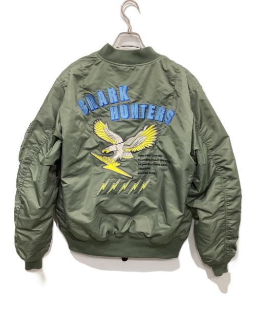 AVIREX（アヴィレックス）AVIREX (アヴィレックス) シャークハンター MA-1ジャケット カーキ サイズ:Lの古着・服飾アイテム