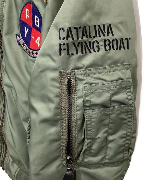 AVIREX（アヴィレックス）AVIREX (アヴィレックス) シャークハンター MA-1ジャケット カーキ サイズ:Lの古着・服飾アイテム