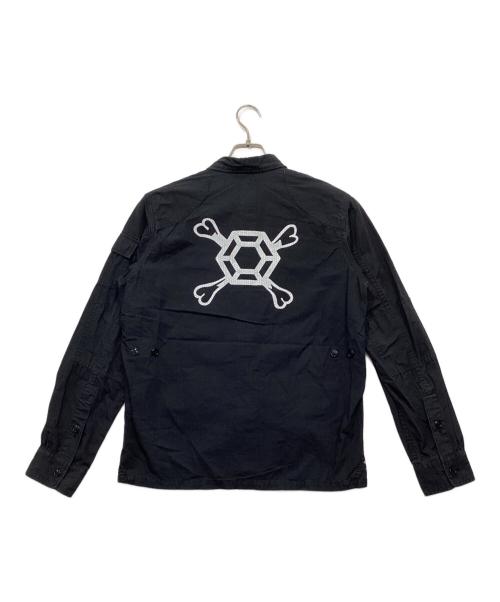 WTAPS（ダブルタップス）WTAPS (ダブルタップス) ハニカムリップストップシャツ ブラック サイズ:MEDIUMの古着・服飾アイテム