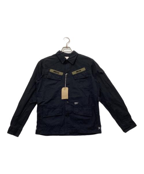 WTAPS（ダブルタップス）WTAPS (ダブルタップス) ハニカムリップストップシャツ ブラック サイズ:MEDIUMの古着・服飾アイテム