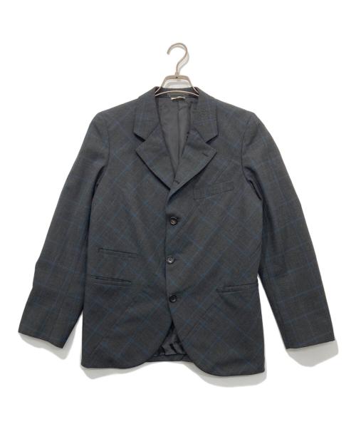 COMME des GARCONS HOMME DEUX（コムデギャルソン オム ドゥ）COMME des GARCONS HOMME DEUX (コムデギャルソン オム ドゥ) チェックテーラードジャケット グレー サイズ:XSの古着・服飾アイテム