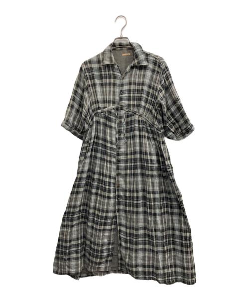 KAPITAL（キャピタル）KAPITAL (キャピタル) チェックワンピース ブラックの古着・服飾アイテム