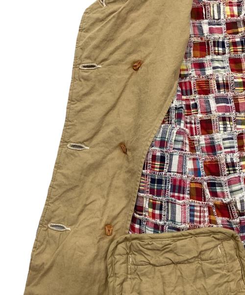 KAPITAL（キャピタル）KAPITAL (キャピタル) パッチワークチェックベスト/ジレ レッドの古着・服飾アイテム