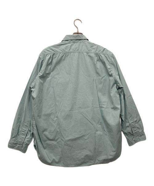 POST O'ALLS（ポストオーバーオールズ）POST O'ALLS (ポストオーバーオールズ) No.1 Shirt MV ストライプシャツ グリーン サイズ:Lの古着・服飾アイテム