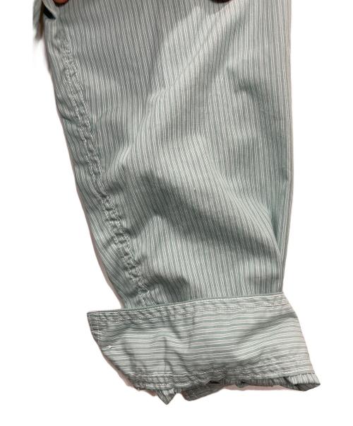 POST O'ALLS（ポストオーバーオールズ）POST O'ALLS (ポストオーバーオールズ) No.1 Shirt MV ストライプシャツ グリーン サイズ:Lの古着・服飾アイテム