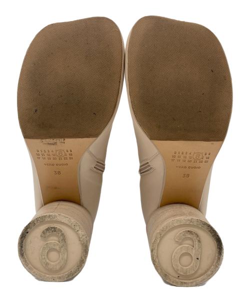 MM6 Maison Margiela（エムエムシックスメゾンマルジェラ）MM6 Maison Margiela (エムエムシックスメゾンマルジェラ) アナトミックブーツ/アンクルブーツ ベージュ サイズ:38の古着・服飾アイテム