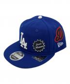 New Era×SAINT Mxxxxxx×MLBニューエラ×セントマイケル×エムエルビー）の古着「コラボキャップ」｜ブルー