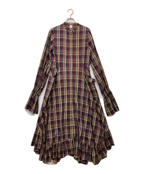 ELIN（エリン）ELIN (エリン) パフスリーブシャツドレス ブラウン サイズ:36の古着・服飾アイテム