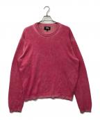 stussyステューシー）の古着「Faded Cotton Knit Crew/フェーデッドコットンニット」｜ピンク