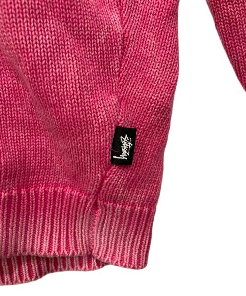 stussy（ステューシー）stussy　 (ステューシー) Faded Cotton Knit Crew/フェーデッドコットンニット ピンク サイズ:Lの古着・服飾アイテム