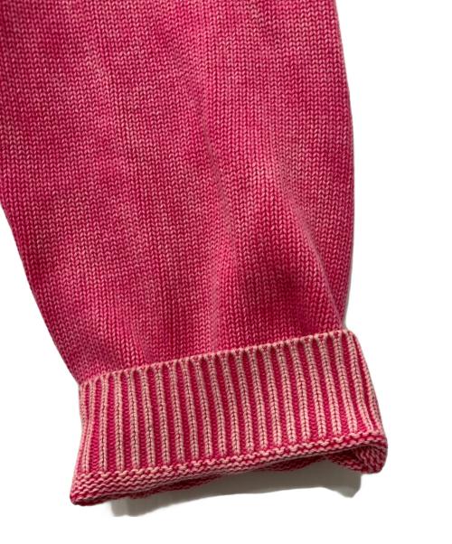 stussy（ステューシー）stussy　 (ステューシー) Faded Cotton Knit Crew/フェーデッドコットンニット ピンク サイズ:Lの古着・服飾アイテム