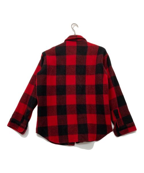 WOOLRICH（ウールリッチ）WOOLRICH (ウールリッチ) ブロックチェックウールジャケット レッド×ブラック サイズ:-の古着・服飾アイテム