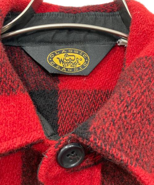 WOOLRICH（ウールリッチ）WOOLRICH (ウールリッチ) ブロックチェックウールジャケット レッド×ブラック サイズ:-の古着・服飾アイテム